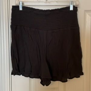 Black beach shorts